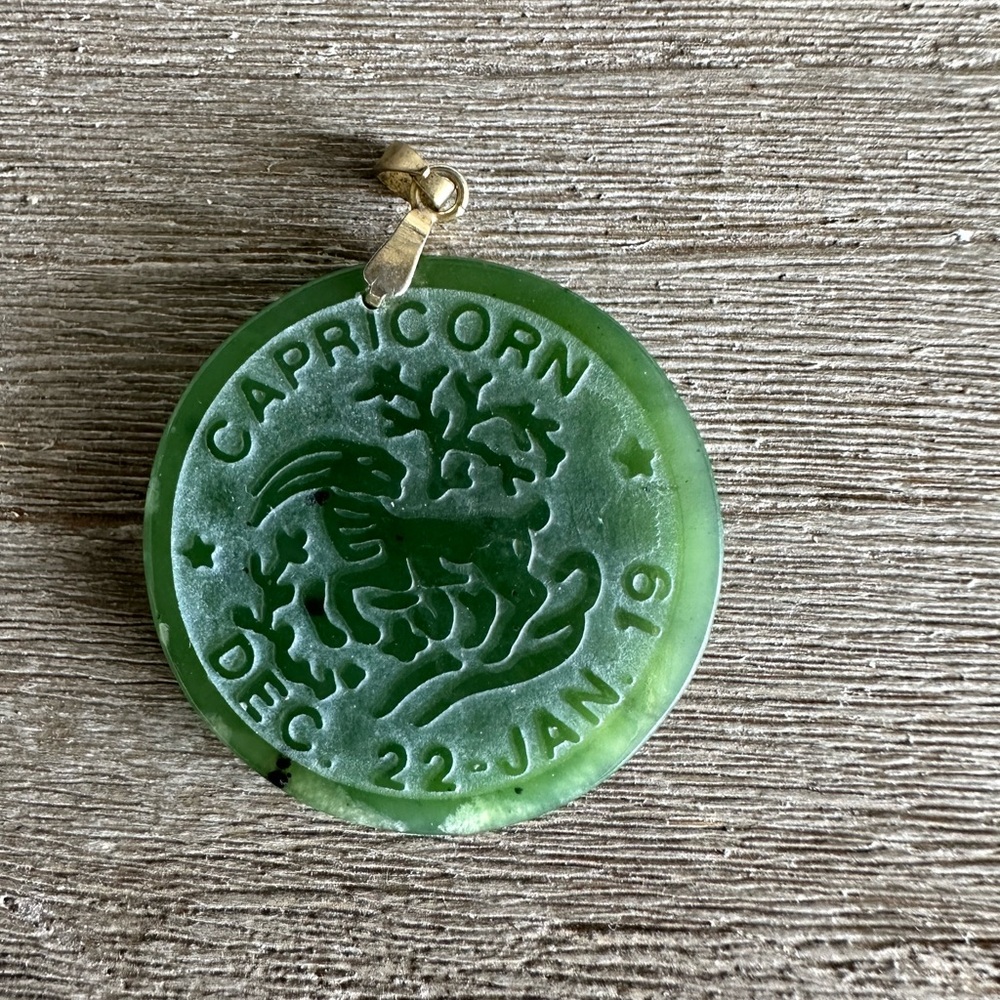 Jade Capricorn pendant